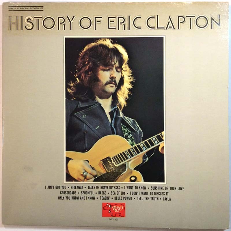 Clapton Eric LP History of Eric Clapton 2LP  kansi EX levy EX Käytetty LP