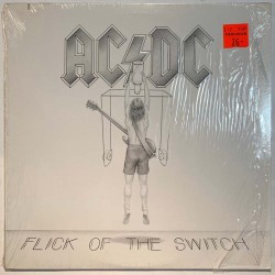 AC/DC LP Flick of the switch  kansi EX levy EX Käytetty LP