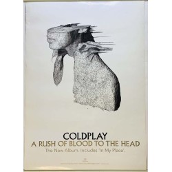 Coldplay: Rush Of Blood To The Head Käytetty juliste Promojuliste kaksipuoleinen 50cm x 70cm - JULISTE