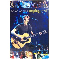 Adams Bryan, Unplugged, Begagnat Poster, år 1997 bredd 50cm  höjd 76 cm Promoaffisch
