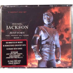 Jackson Michael Käytetty CD-levy HIStory Past, Present and Future - Book I 2CD  kansi EX levy EX Käytetty CD