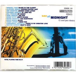 Ben Webster, Wayne Shorter ym. CD Sax at midnight  kansi EX levy VG+ Käytetty CD