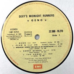 Dexys Midnight Runners: Geno  kansi Ei kuvakantta levy EX kanneton LP