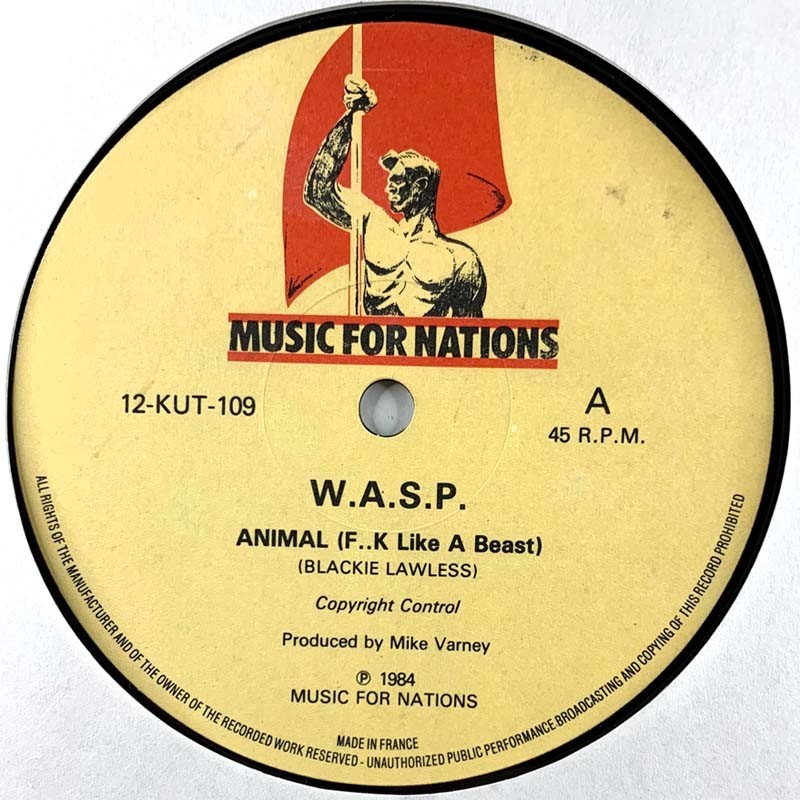 W.A.S.P.: Animal (F..K Like A Beast)  kansi Ei kuvakantta levy VG+ kanneton LP