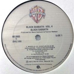 Black Sabbath: Vol.4  kansi Ei kuvakantta levy EX- kanneton LP