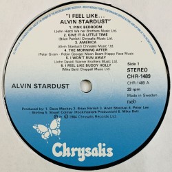 Stardust Alvin: I feel like...Alvin Stardust  kansi Ei kuvakantta levy EX kanneton LP