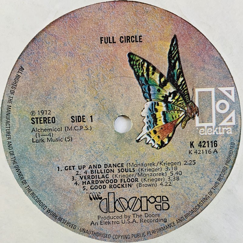 Doors: Full Circle  kansi Ei kuvakantta levy EX- kanneton LP