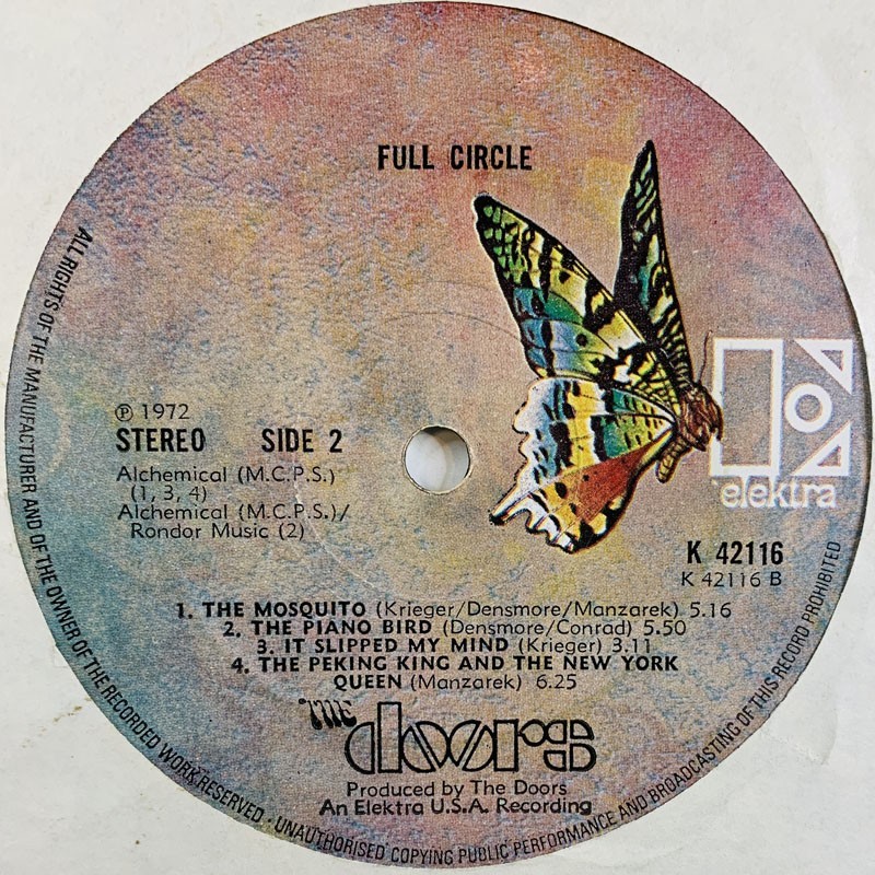 Doors: Full Circle  kansi Ei kuvakantta levy EX- kanneton LP