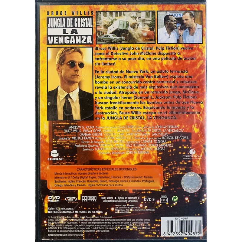 DVD - Elokuva DVD Die Hard, La venganza  kansi EX levy VG+ DVD
