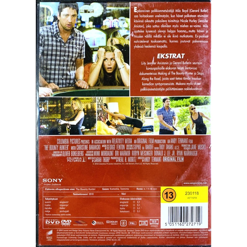 DVD - Elokuva DVD Exän jäljillä  kansi EX levy EX DVD
