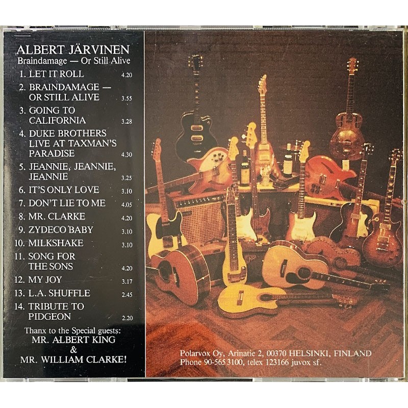 Järvinen Albert CD Braindamage - Or Still Alive  kansi EX levy EX Käytetty CD