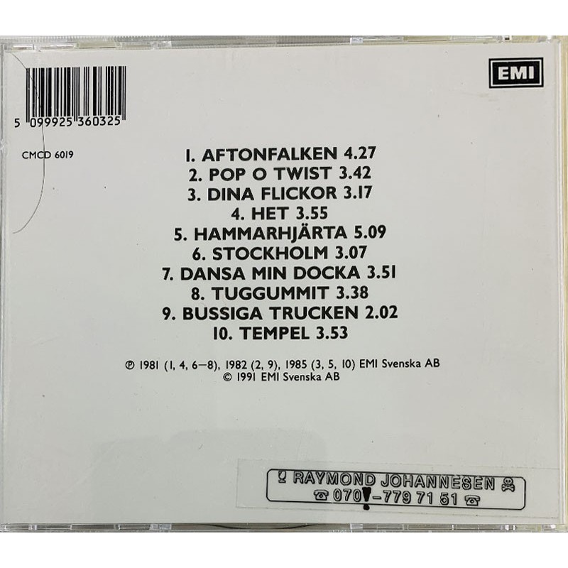 Rogefeldt Pugh CD Aftonfalken  kansi EX levy EX Käytetty CD