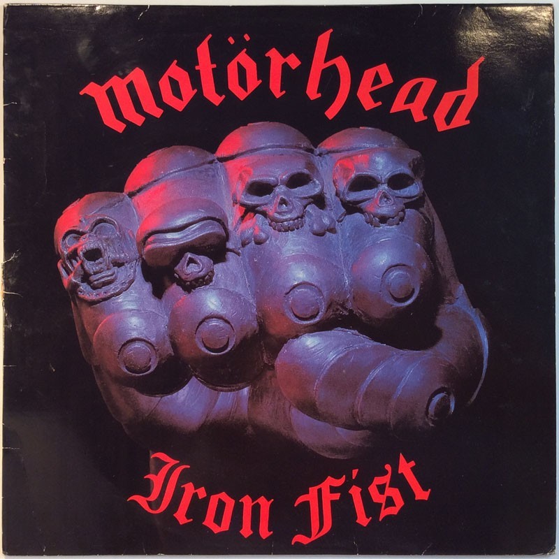 Motörhead LP Iron Fist, Made in Finland  kansi VG- levy EX- Käytetty LP
