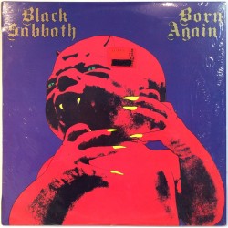 Black Sabbath LP Born Again, Made in Finland  kansi EX levy EX Käytetty LP
