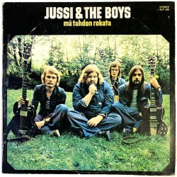 Jussi & The Boys LP Mä Tahdon Rokata  kansi VG levy EX Käytetty LP