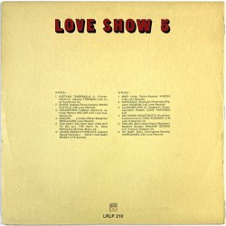 Hurriganes, Royals, Wigwam, Kaseva ym. LP Love Show 5  kansi VG+ levy EX- Käytetty LP