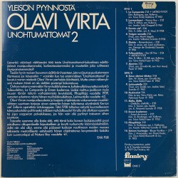 Virta Olavi LP Unohtumattomat 2  kansi VG+ levy EX- Käytetty LP