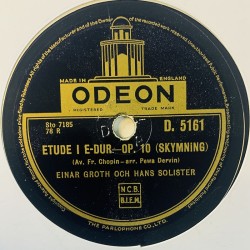 Einar Groth och Hans Solister 1945 D-5161 Etude I E-dur, Op. 10 / Romans I F-moll, Op. 5 stenkaka 78-varvare
