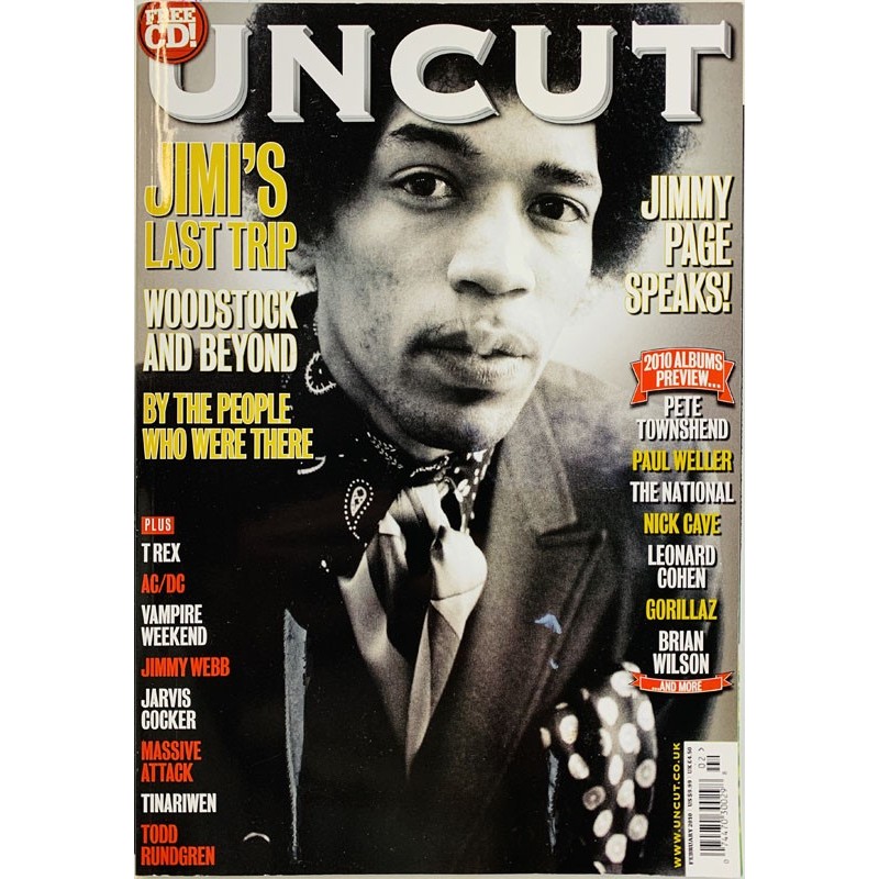 Uncut magazine 2010 February Jimi’s last trip, Jimmy Page speaks aikakauslehti