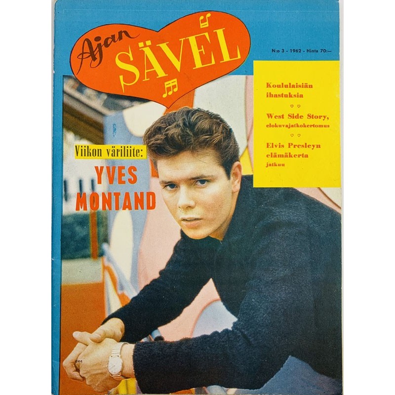 Ajan Sävel 1962 N:o 3 Yves Montand aikakauslehti