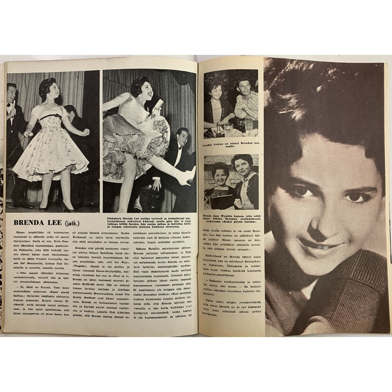 Ajan Sävel 1962 N:o 19 väriliite Brenda Lee aikakauslehti