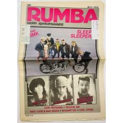 Rumba rockin ajankohtaislehti 1985 23 Sleepy Sleepers, Sam Yaffa, Peitsamo, Cave aikakauslehti