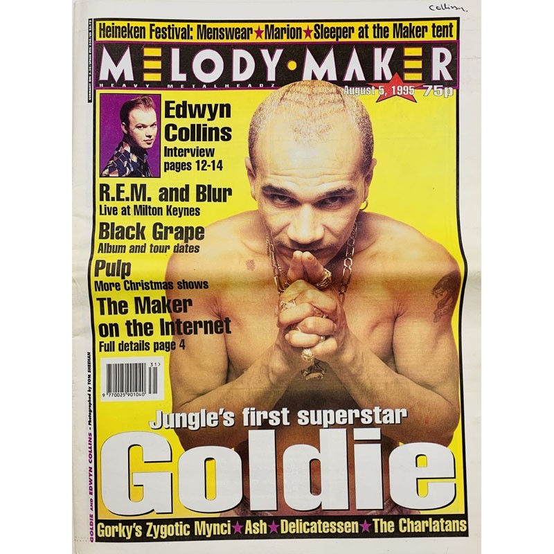 Melody Maker 1995 August 5 Goldie, Edwyn Collins aikakauslehti
