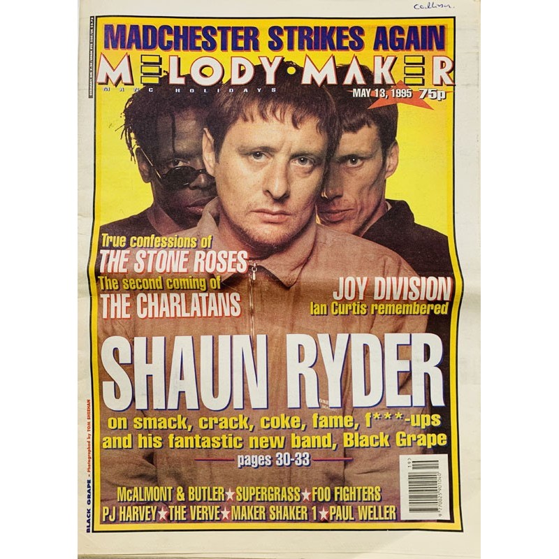 Melody Maker 1995 May 13 Charlatans, Joy Division, Stone Roses aikakauslehti
