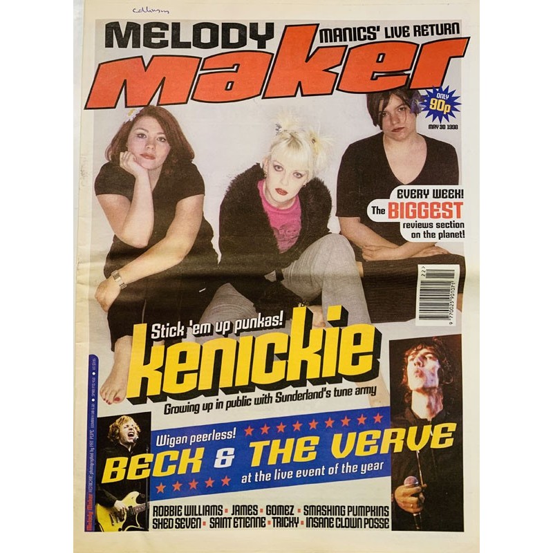 Melody Maker 1998 May 30 Kenickie, Beck & The Verve aikakauslehti