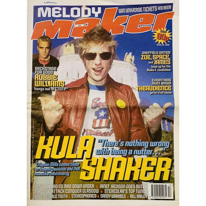 Melody Maker 1998 April 25 Kula Shaker aikakauslehti