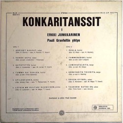 Pauli Granfelt Yhtyeineen 1974 BLU-LP 155 Konkaritanssit I Used LP
