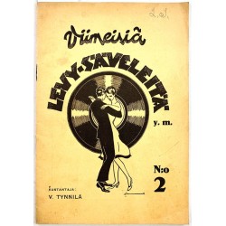 Viimeisiä levy-säveleitä 1933 2 nuottivihko N:o 2 aikakauslehti
