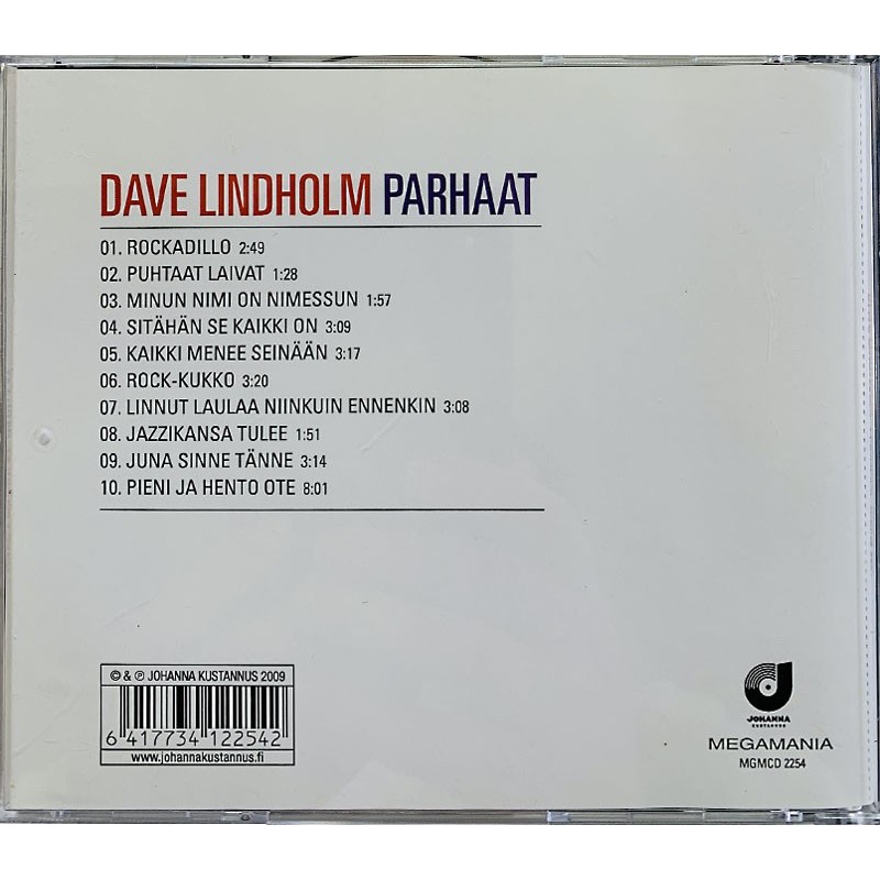 Lindholm Dave CD Parhaat  kansi EX levy EX Käytetty CD