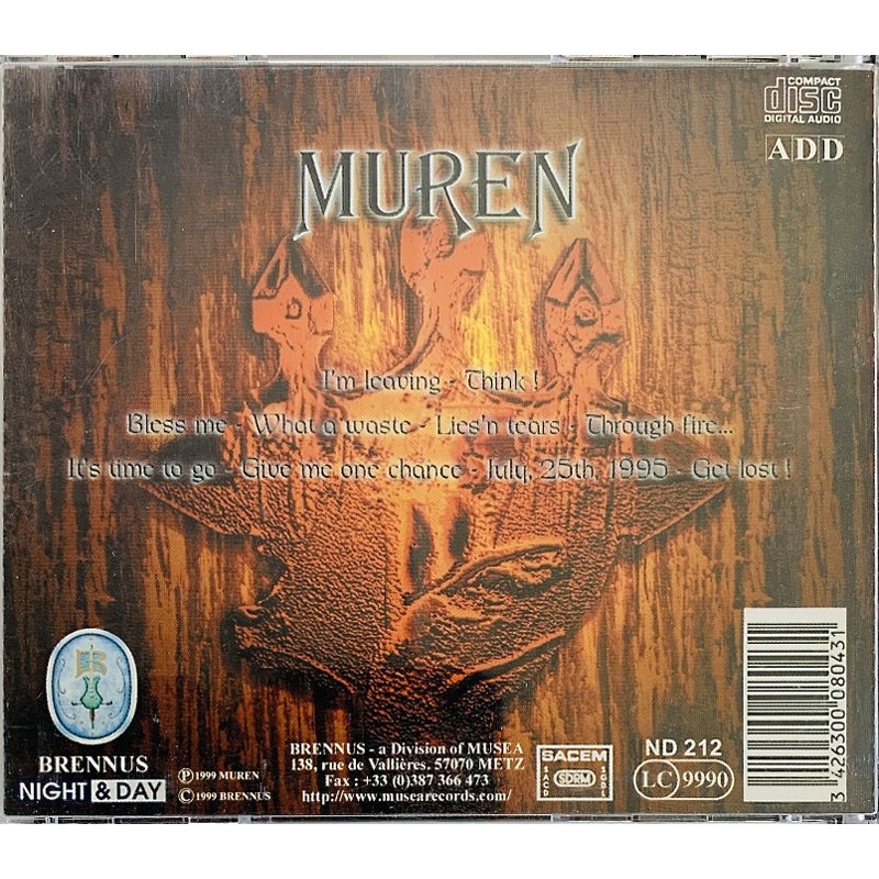 Mureb CD Lies’n Tears  kansi EX levy EX Käytetty CD