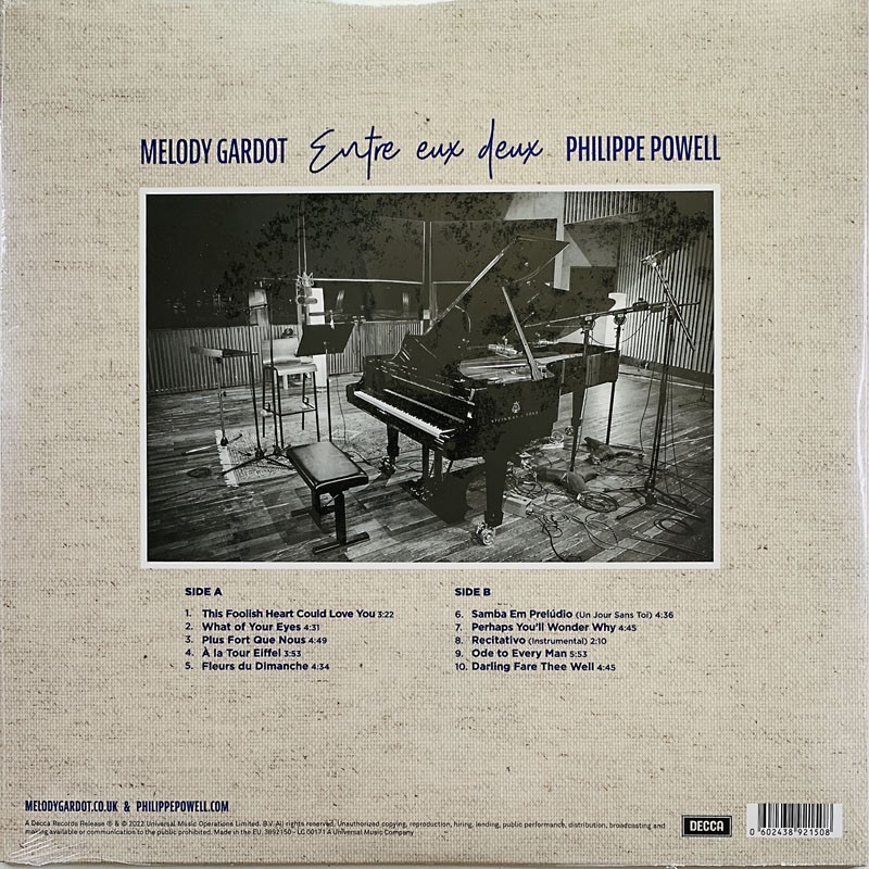 Melody Gardot, Philippe Powell LP Entre Eux Deux - LP
