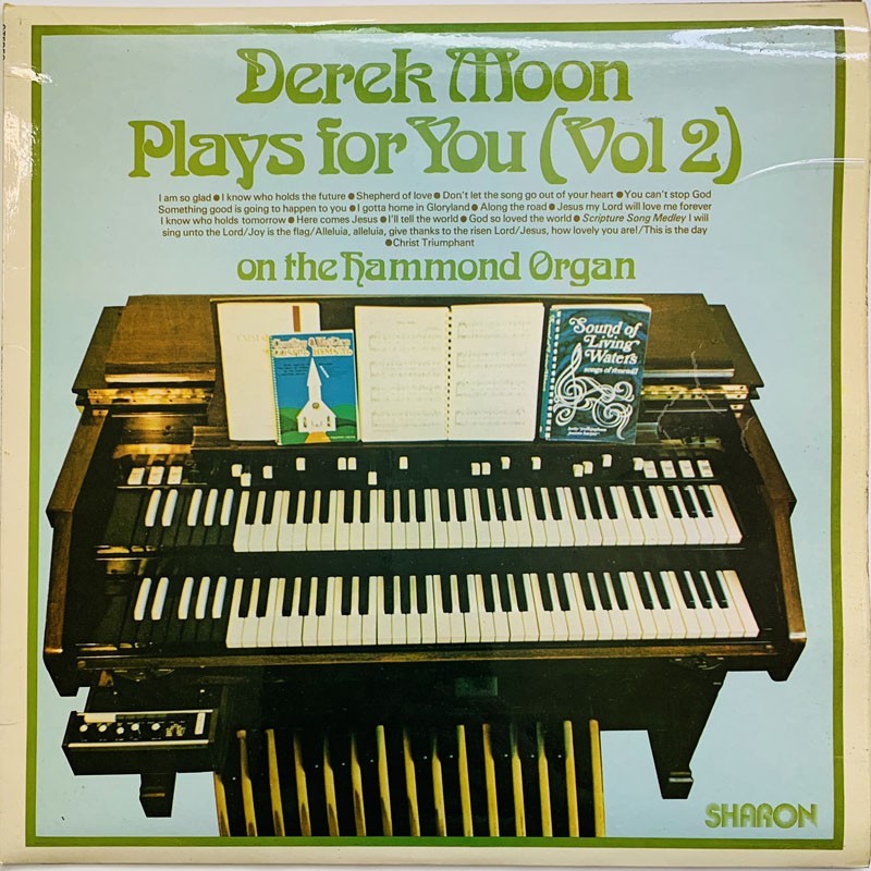 Moon Derek: Derek Moon plays at the Hammond Organ V. 2  kansi VG+ levy VG+ bonus LP:nä veloituksetta