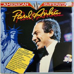 Anka Paul LP American Superstars  kansi VG levy EX Käytetty LP