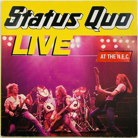 Status Quo LP At the N.E.C.  kansi VG+ levy EX Käytetty LP