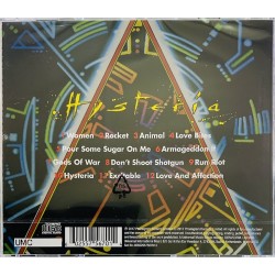 Def Leppard CD Hysteria  kansi  levy  0
