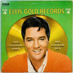 Elvis LP Elvis' Gold Records - Volume 4  kansi VG levy EX LP