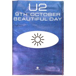 U2: Beautiful Day, Begagnat Poster, år 2000 bredd 50cm  höjd 70 cm Promojuliste 50cm x 70cm