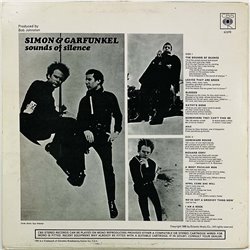 Simon and Garfunkel LP Sounds of silence  kansi G+ levy VG Käytetty LP
