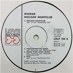 Wigwam LP Nuclear Nightclub  kansi VG levy EX- Käytetty LP