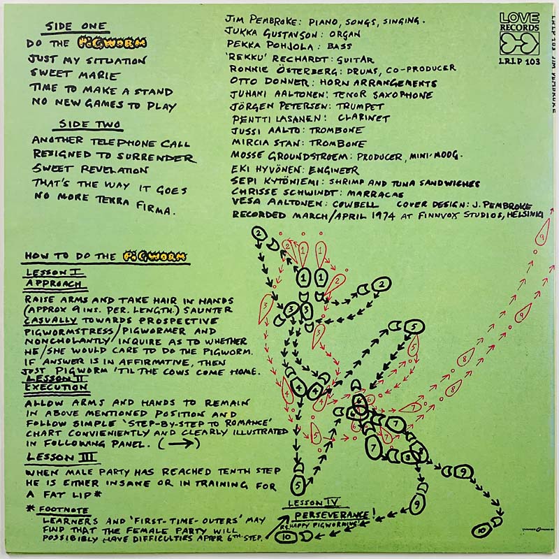 Pembroke Jim LP Pigworm  kansi EX levy EX Käytetty LP