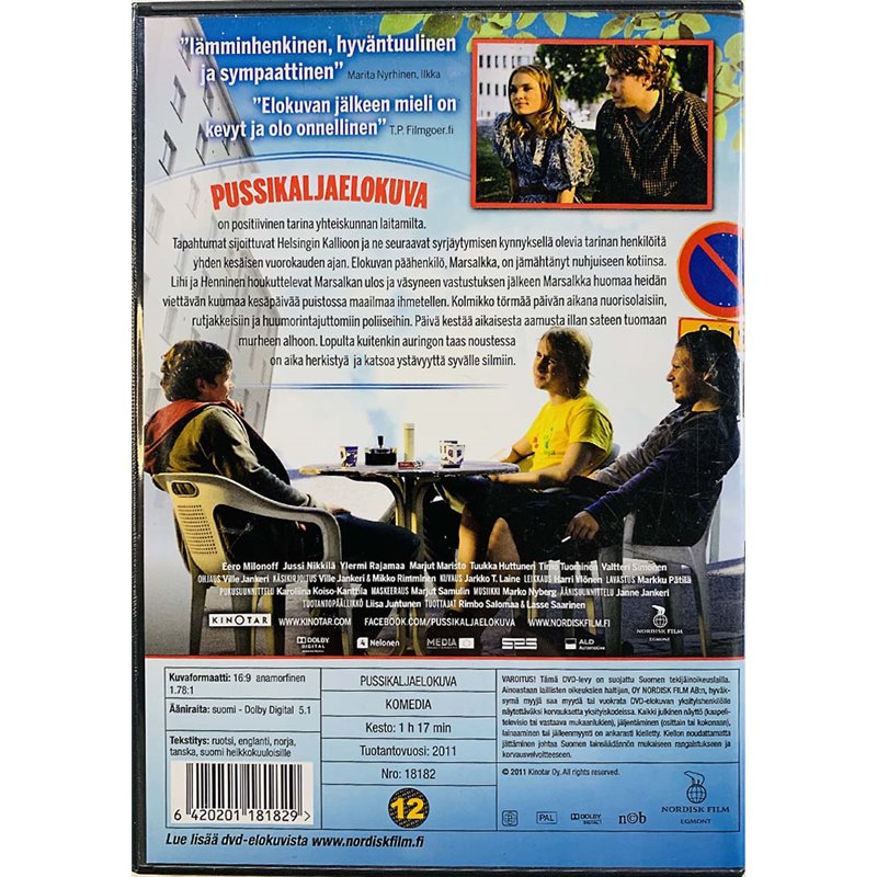 DVD - Elokuva DVD Pussikaljaelokuva  kansi EX levy EX Käytetty DVD
