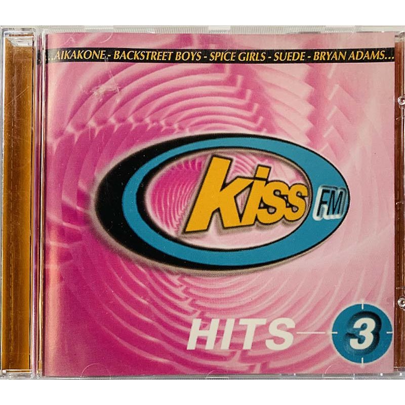 Backstreet Boys, Spice Girls ym. Käytetty CD Kiss Fm Hits 3  kansi EX levy EX Käytetty CD
