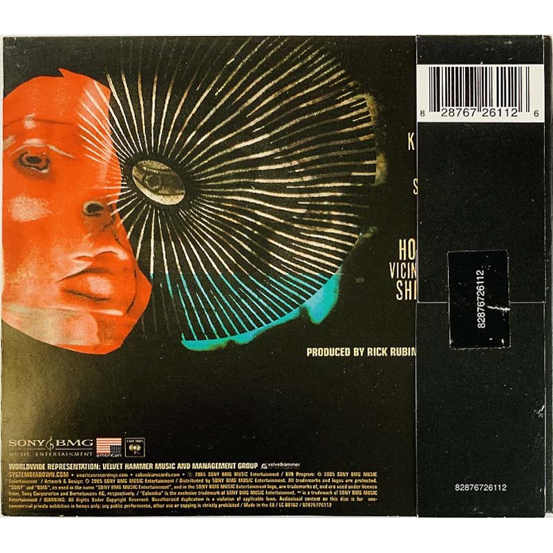 System Of A Down Käytetty CD Hypnotize Digipak  kansi EX levy EX Käytetty CD