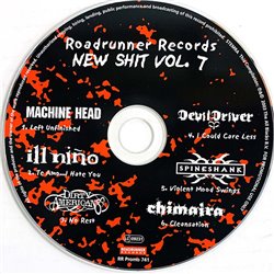 Machine Head, Chimaira ym. CD Roadrunner Records- New Shit Vol.7  kansi paperikansi/muovitasku levy EX CD