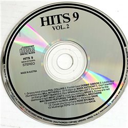 Toto, Enya, Phil Collins ym. CD Hits 9 Volume 2  kansi paperikansi/muovitasku levy EX CD