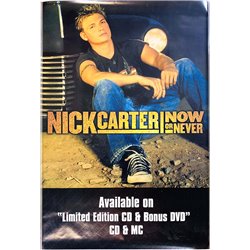 Nick Carter, Now or never 2002  Promo poster 51cm x 76cm Begagnat Poster